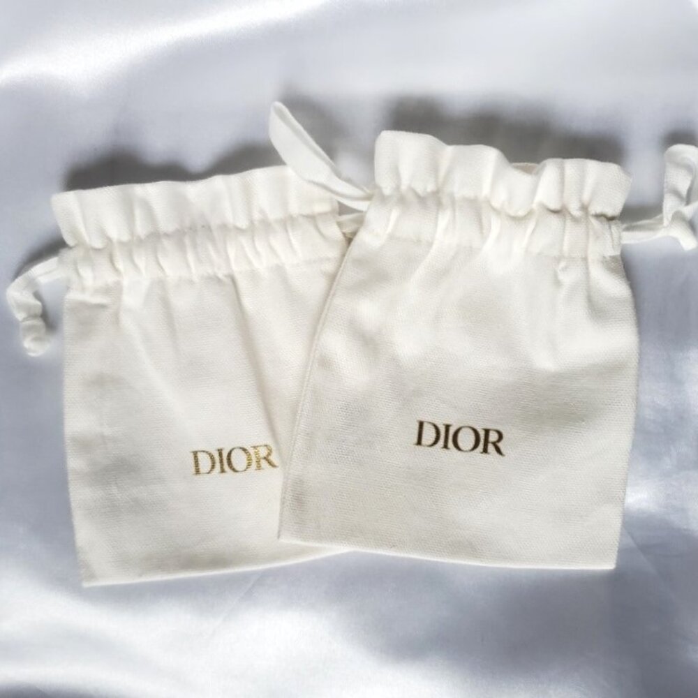 Lot of 2 Dior Drawstring Gift Bags for Jewelry, Makeup & accessory
